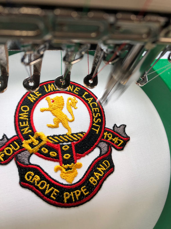 Embroidered band uniforms co antrim